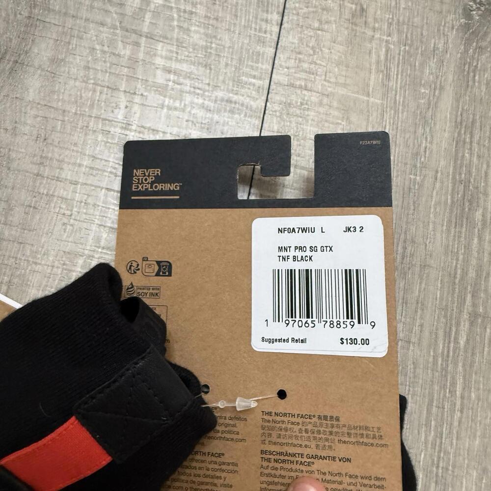 The North Face Montana Pro SG GTX Trigger Mitt Black Ski Snow Size Large - Picture 4 of 5